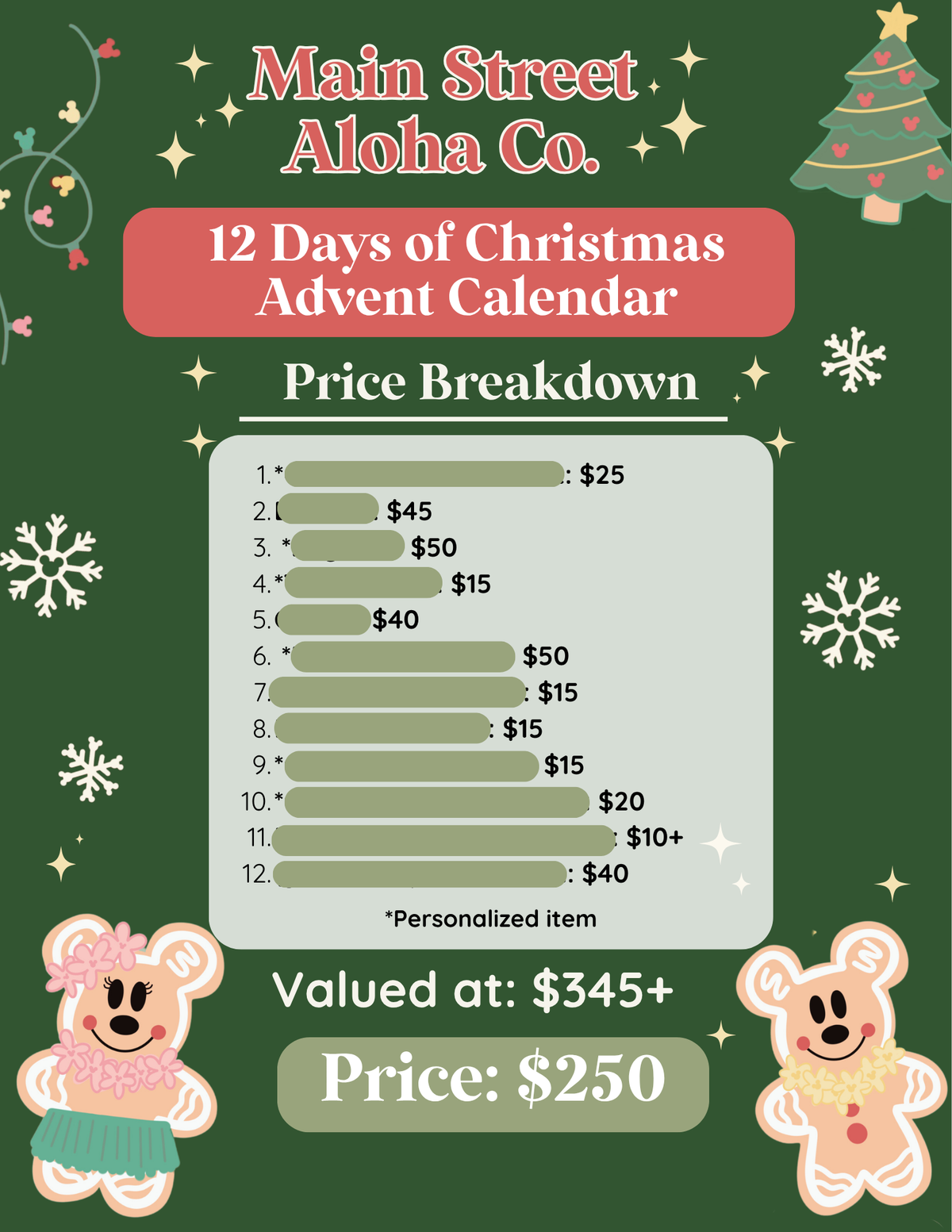 12 Days of Christmas Surprise Advent Calendar