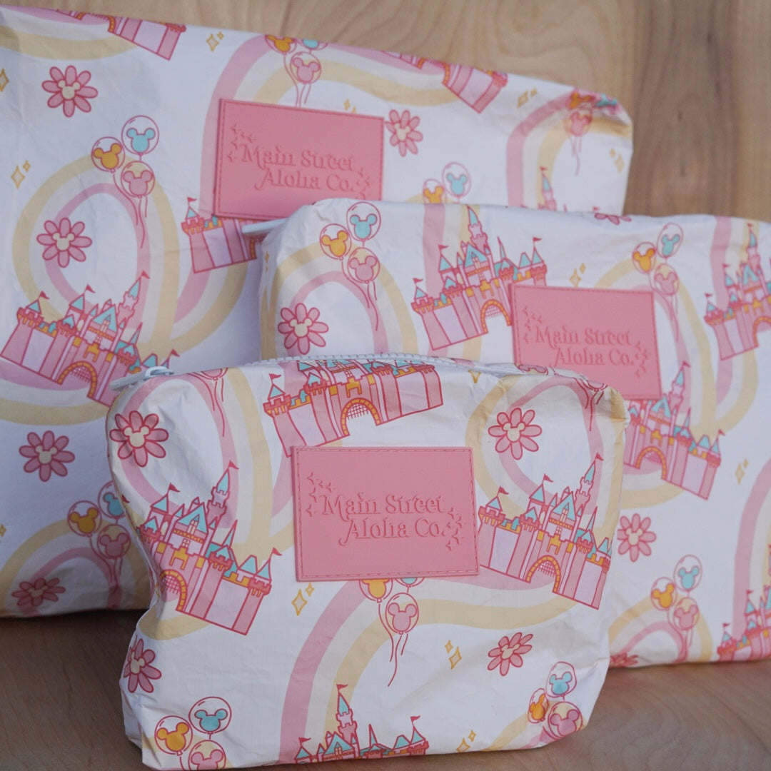 Pink Castle Zipper Pouch