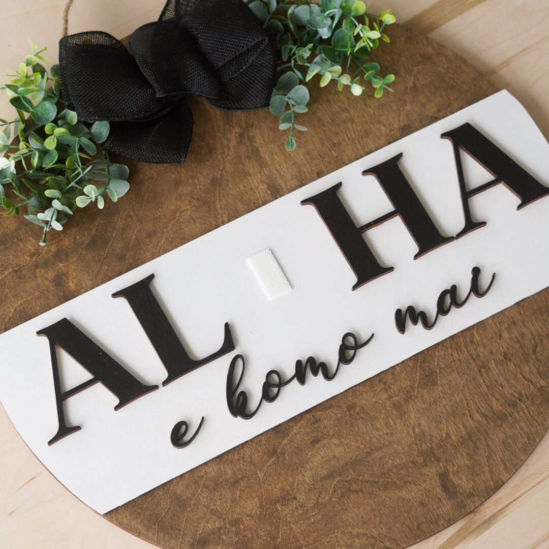 Aloha Interchangeable Door Sign