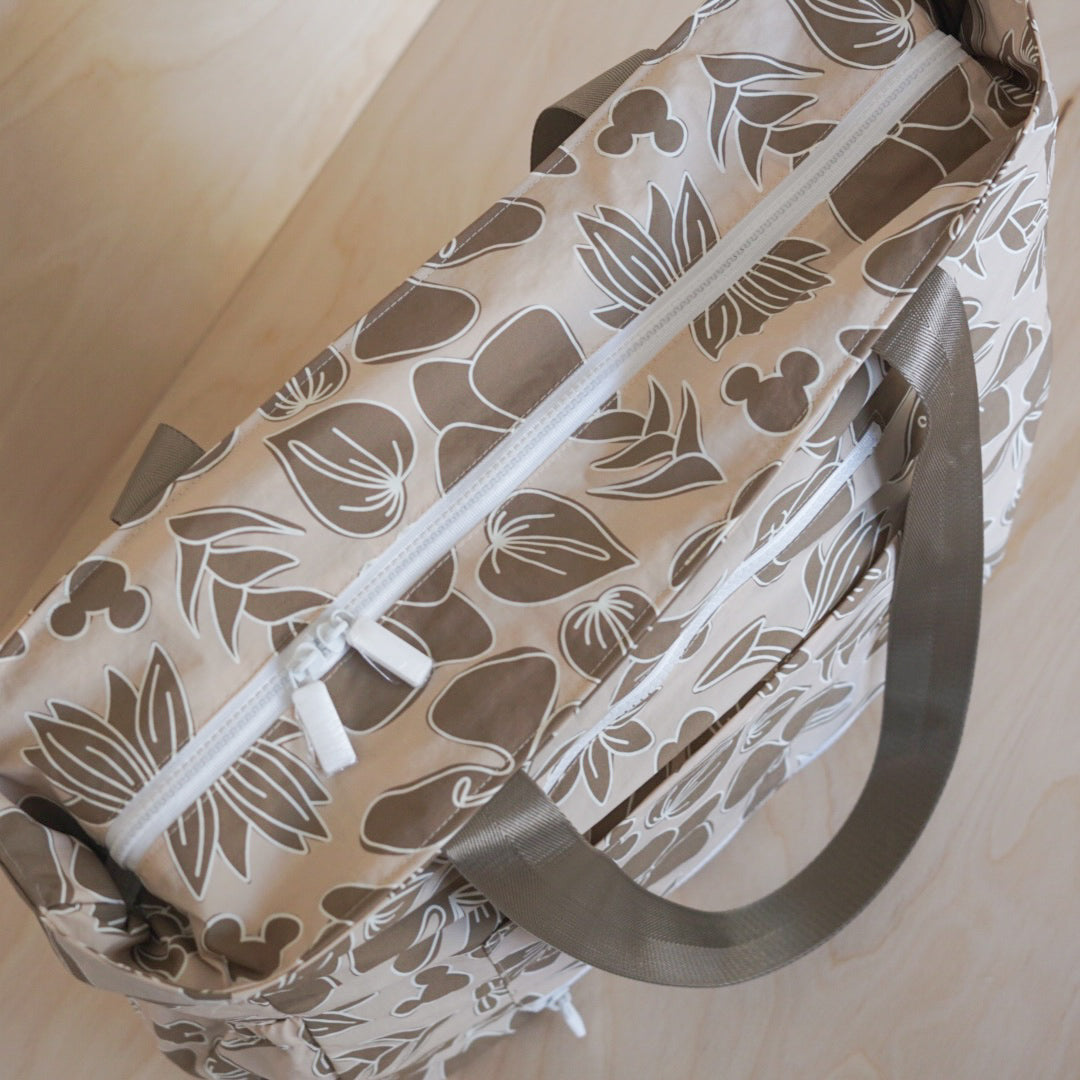 Floral Nylon Travel Tote