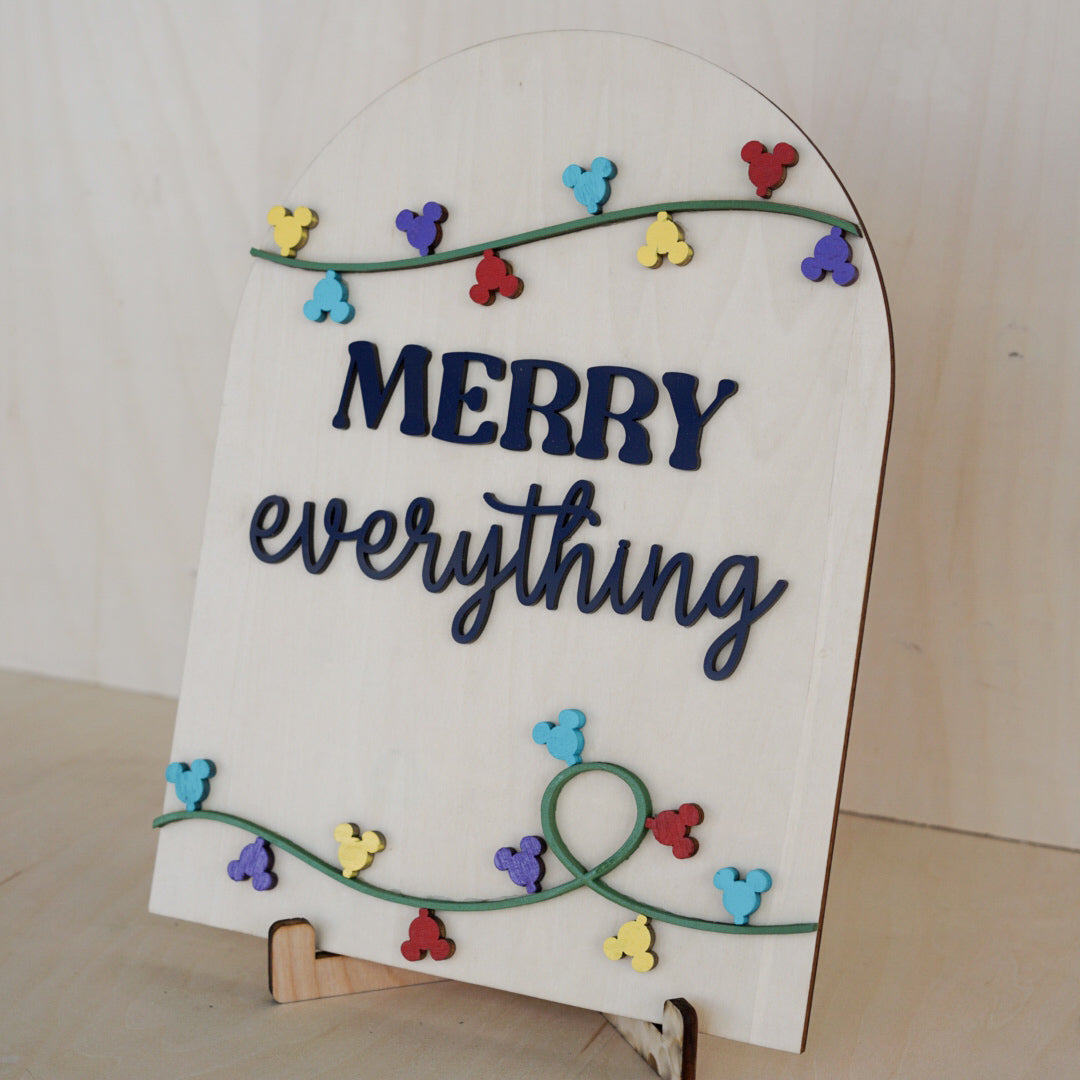 Merry Everything Shelf Sign