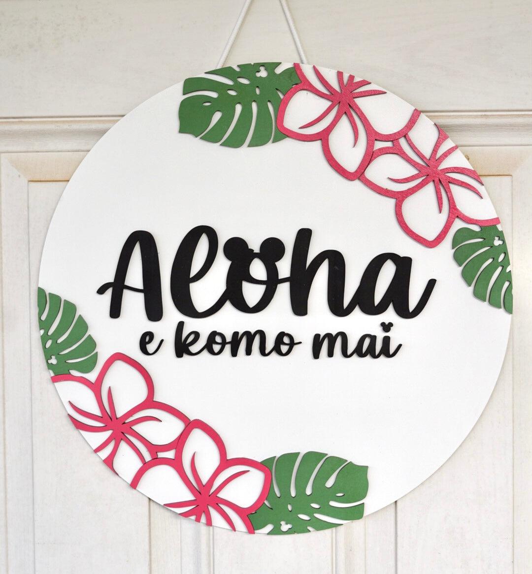 Aloha Plumeria Door Sign
