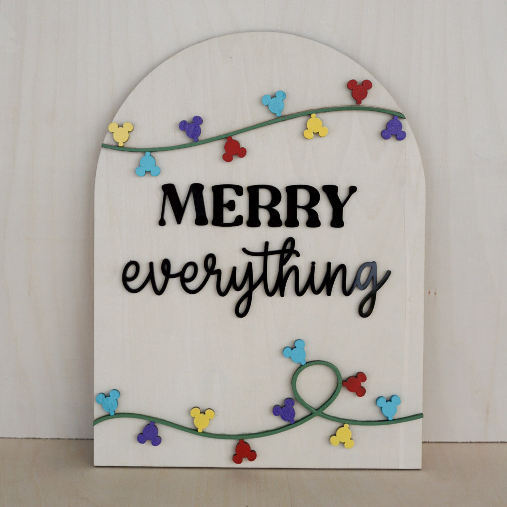 Merry Everything Shelf Sign