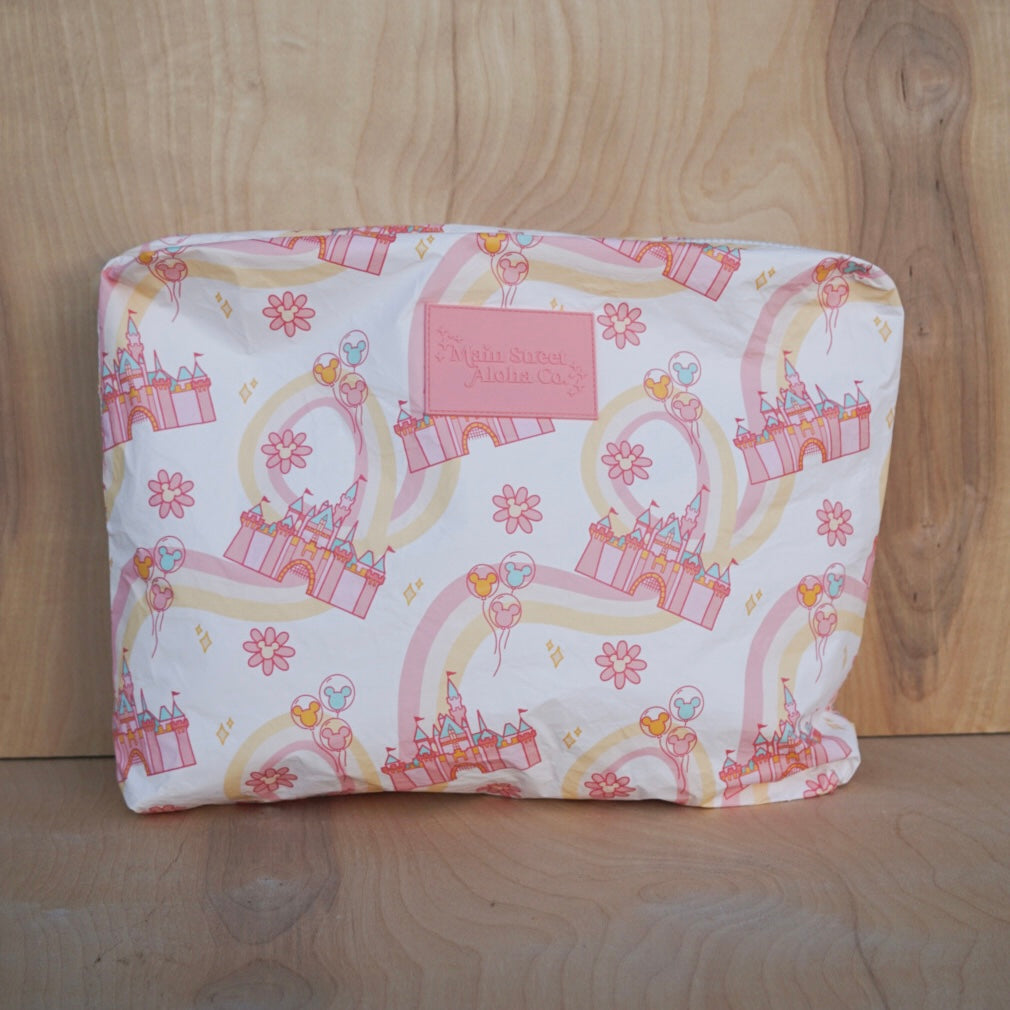 Pink Castle Zipper Pouch