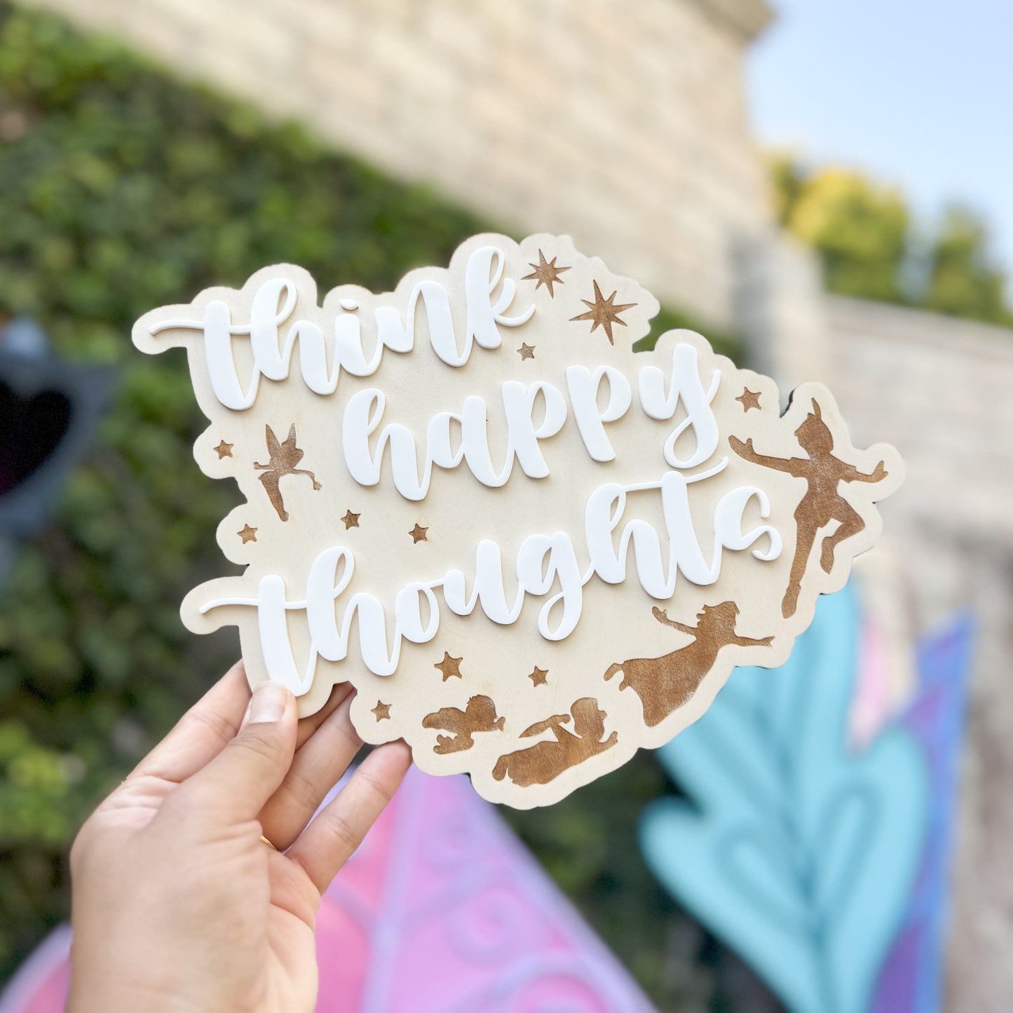 Happy Thoughts Quote Sign