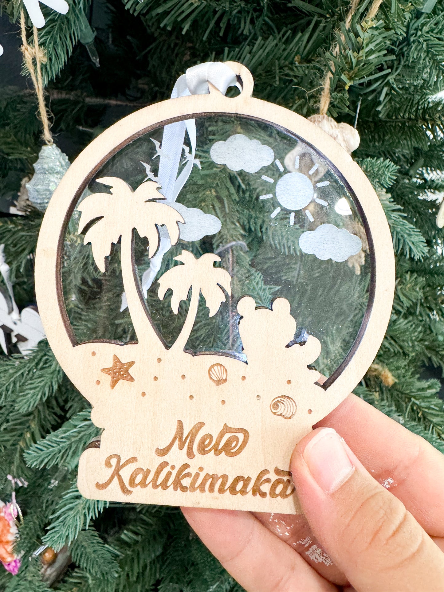 Light Up Christmas Beach Ornament