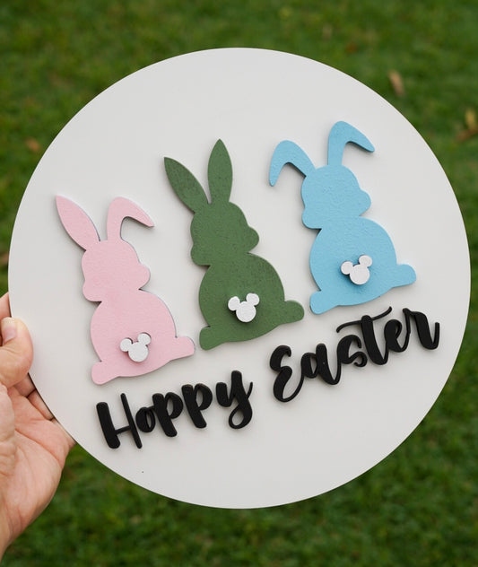 Hoppy Easter Mini Circle Sign
