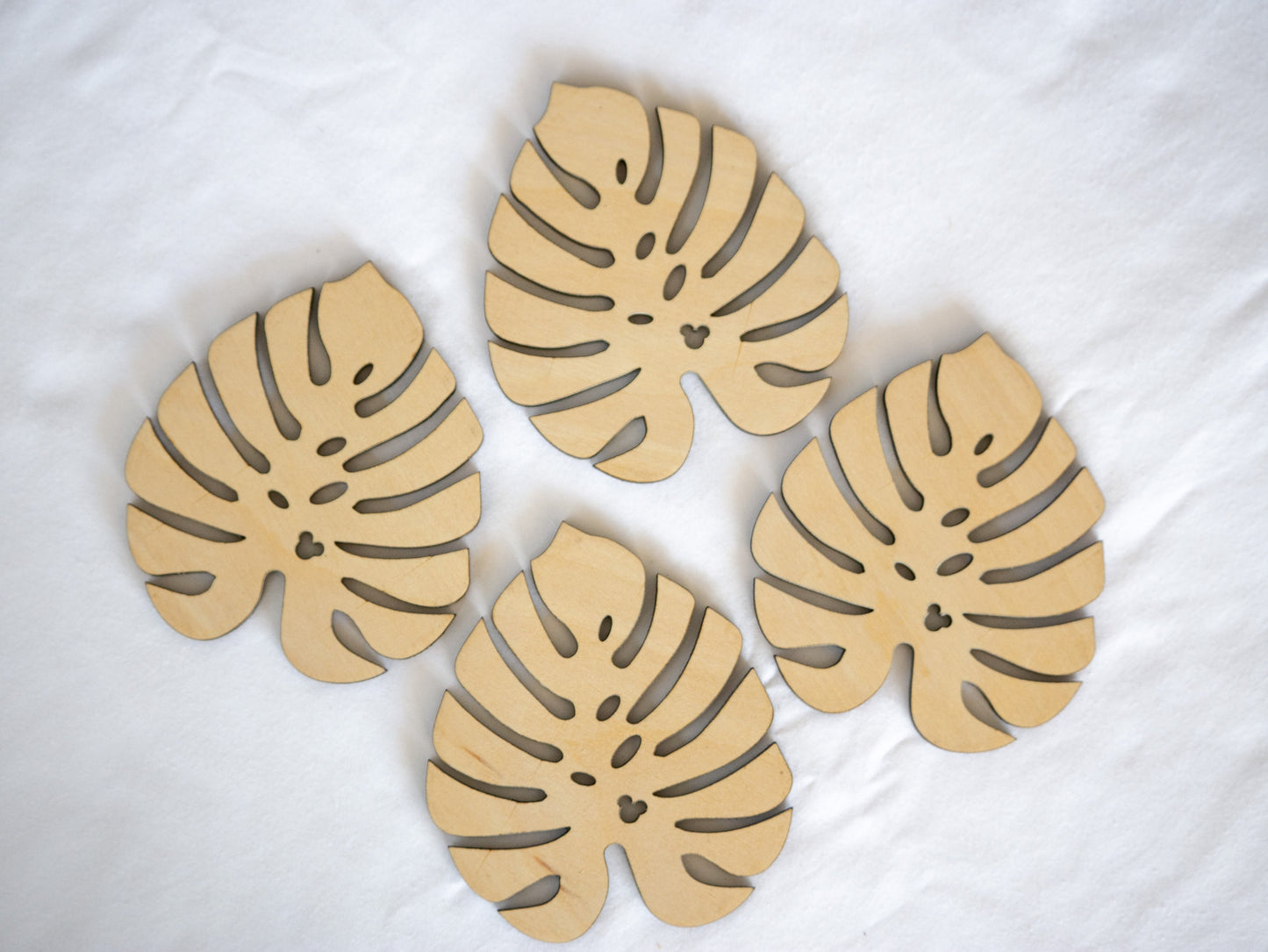 Mickey Monstera Wood Coaster