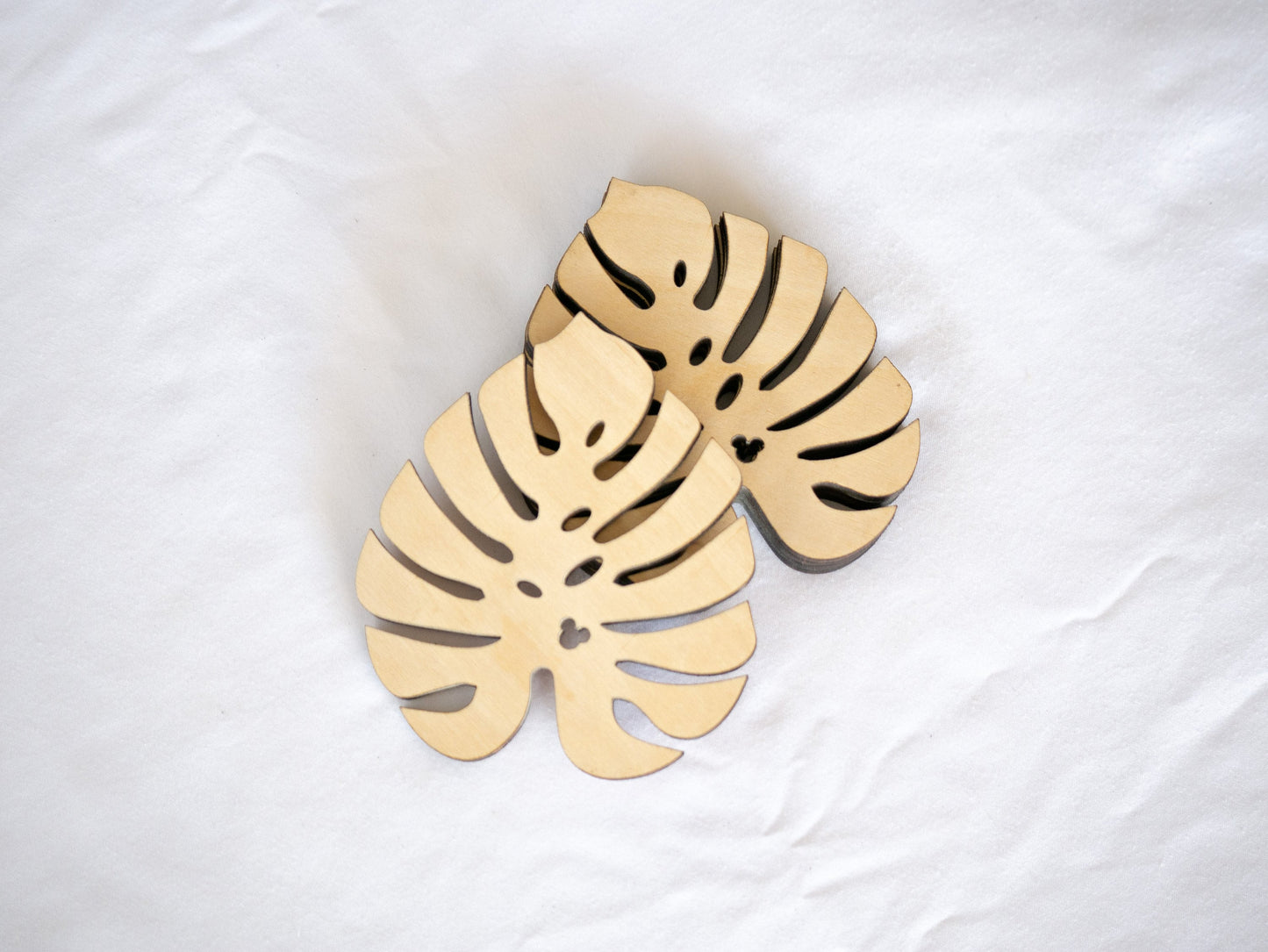 Mickey Monstera Wood Coaster