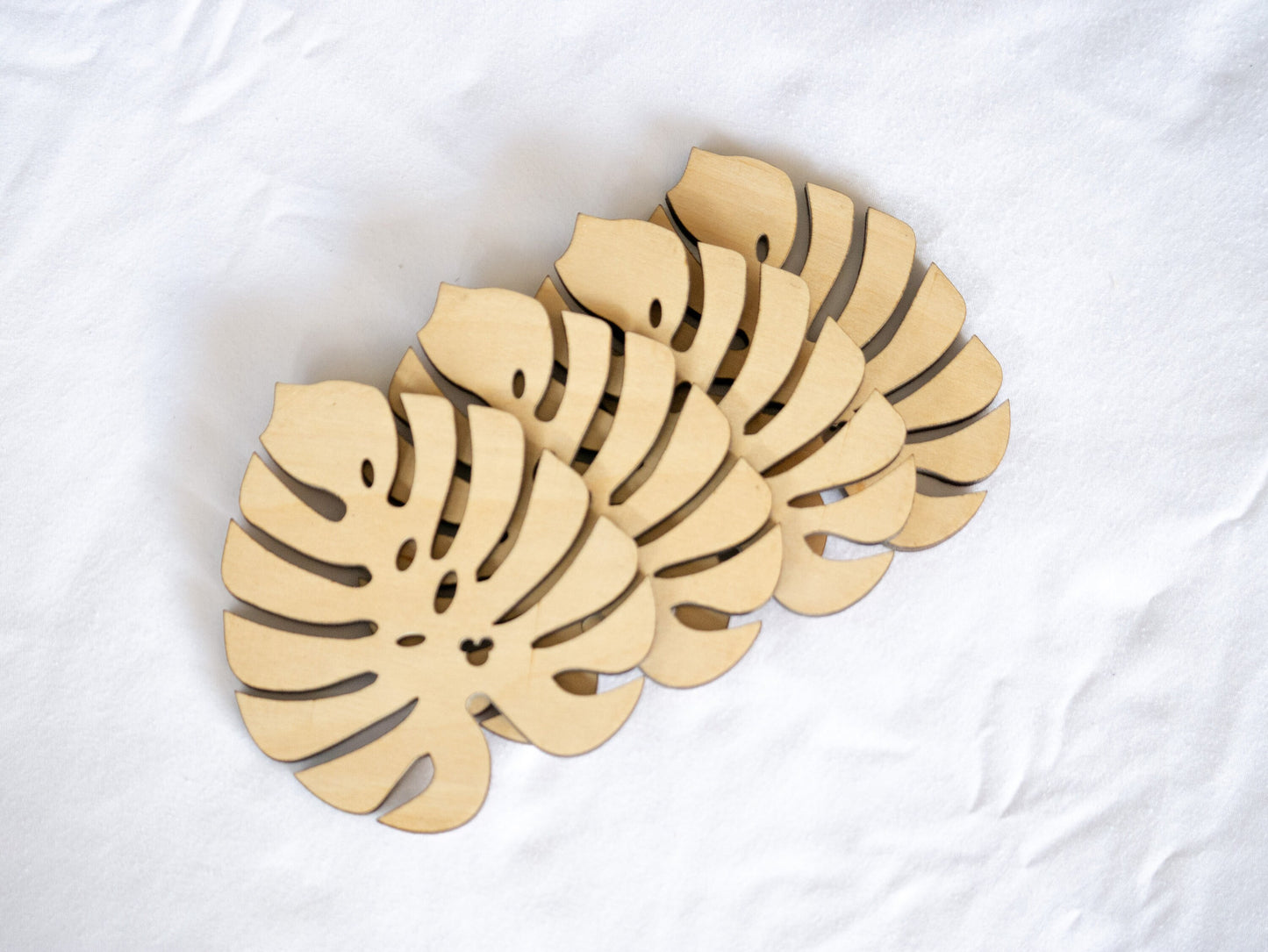 Mickey Monstera Wood Coaster