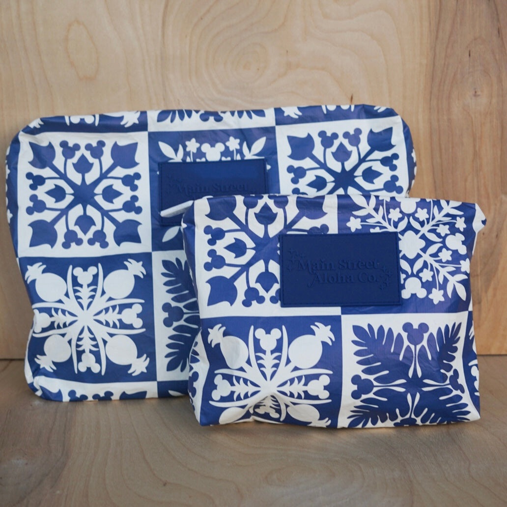Blue Mouse Quilt Zipper Pouch