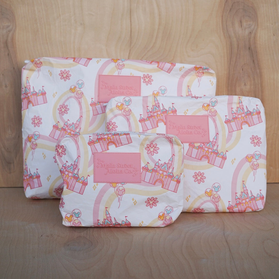 Pink Castle Zipper Pouch