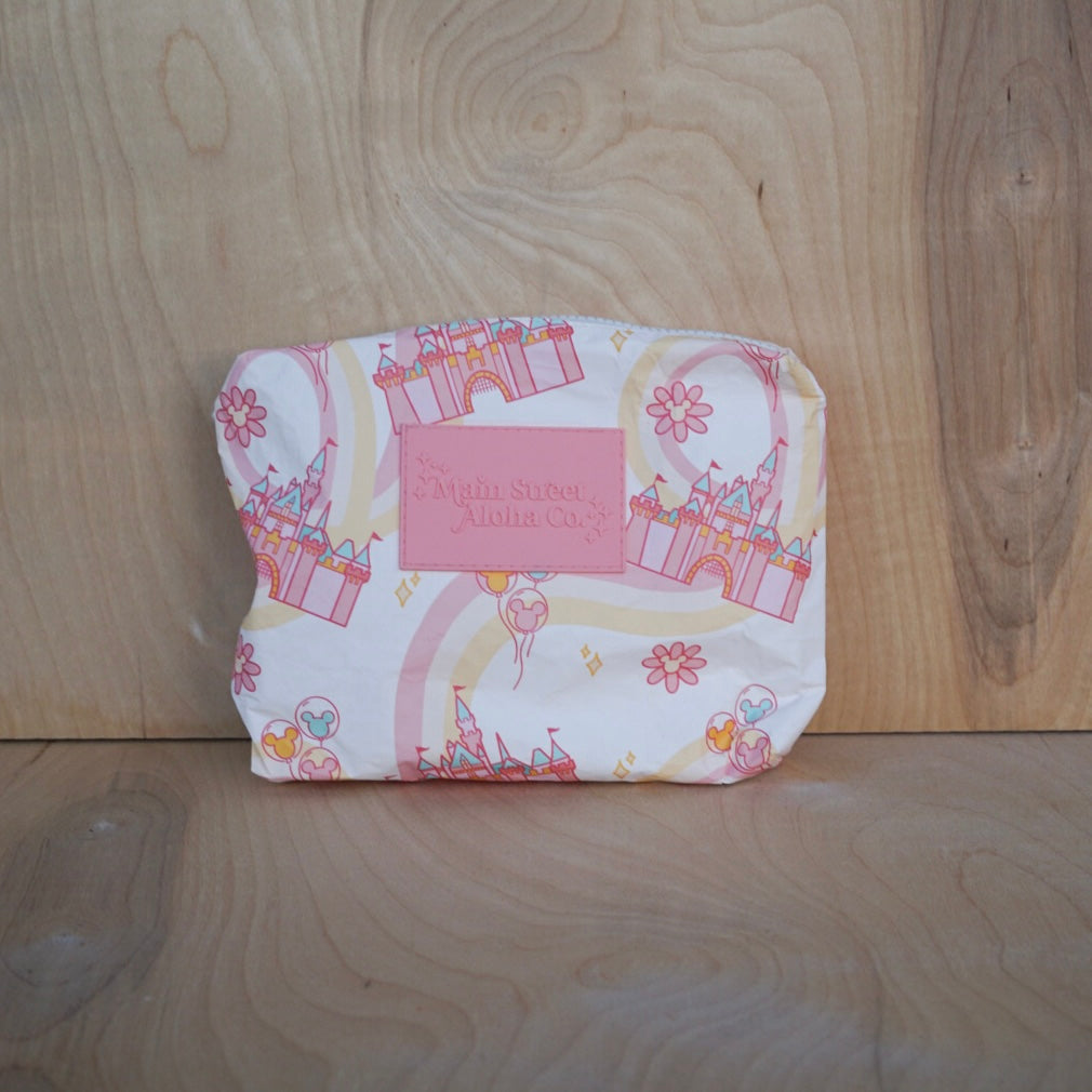 Pink Castle Zipper Pouch