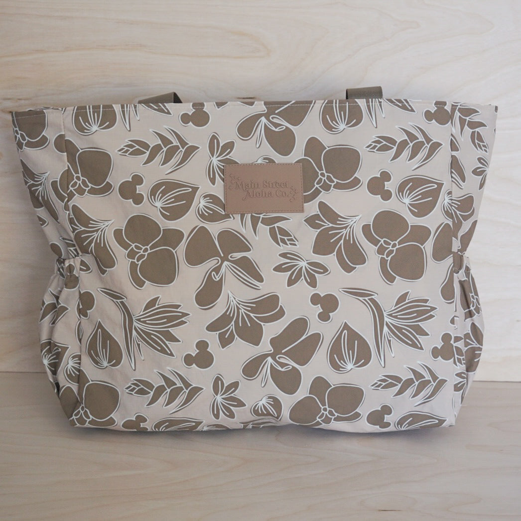 Floral Nylon Travel Tote