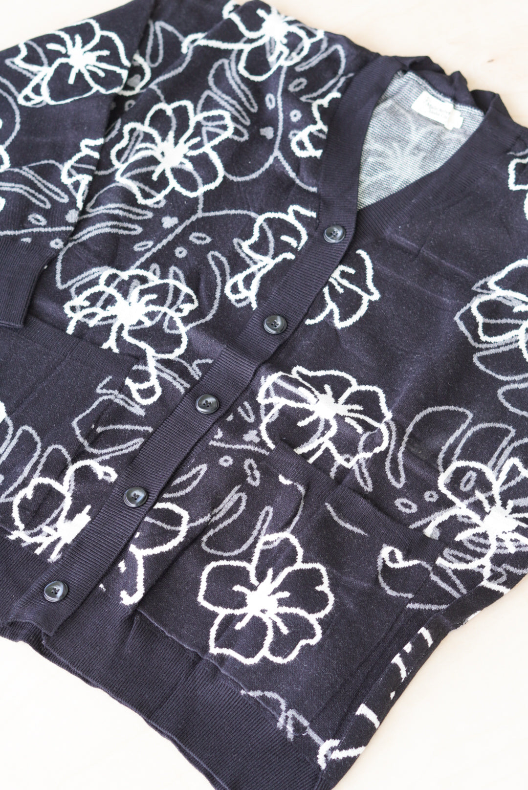 Black Puakenikeni Cardigan