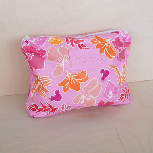 Pink Floral Medium Pouch