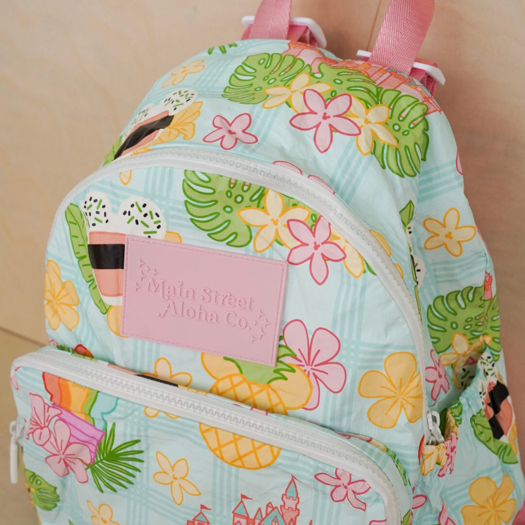 Blue Snacks Mini Collapsible Backpack