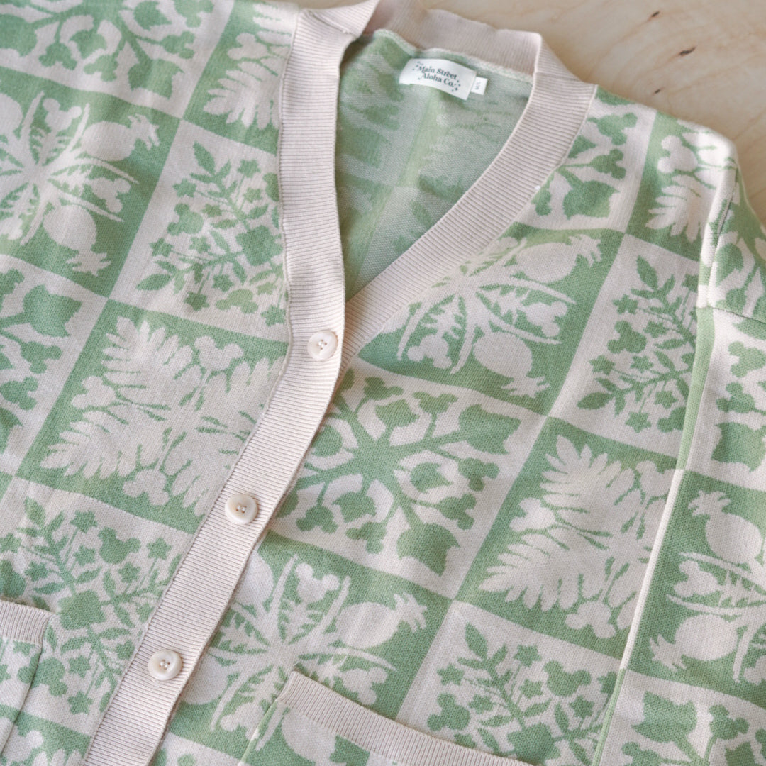 Green Mouse Quilt Cardigan
