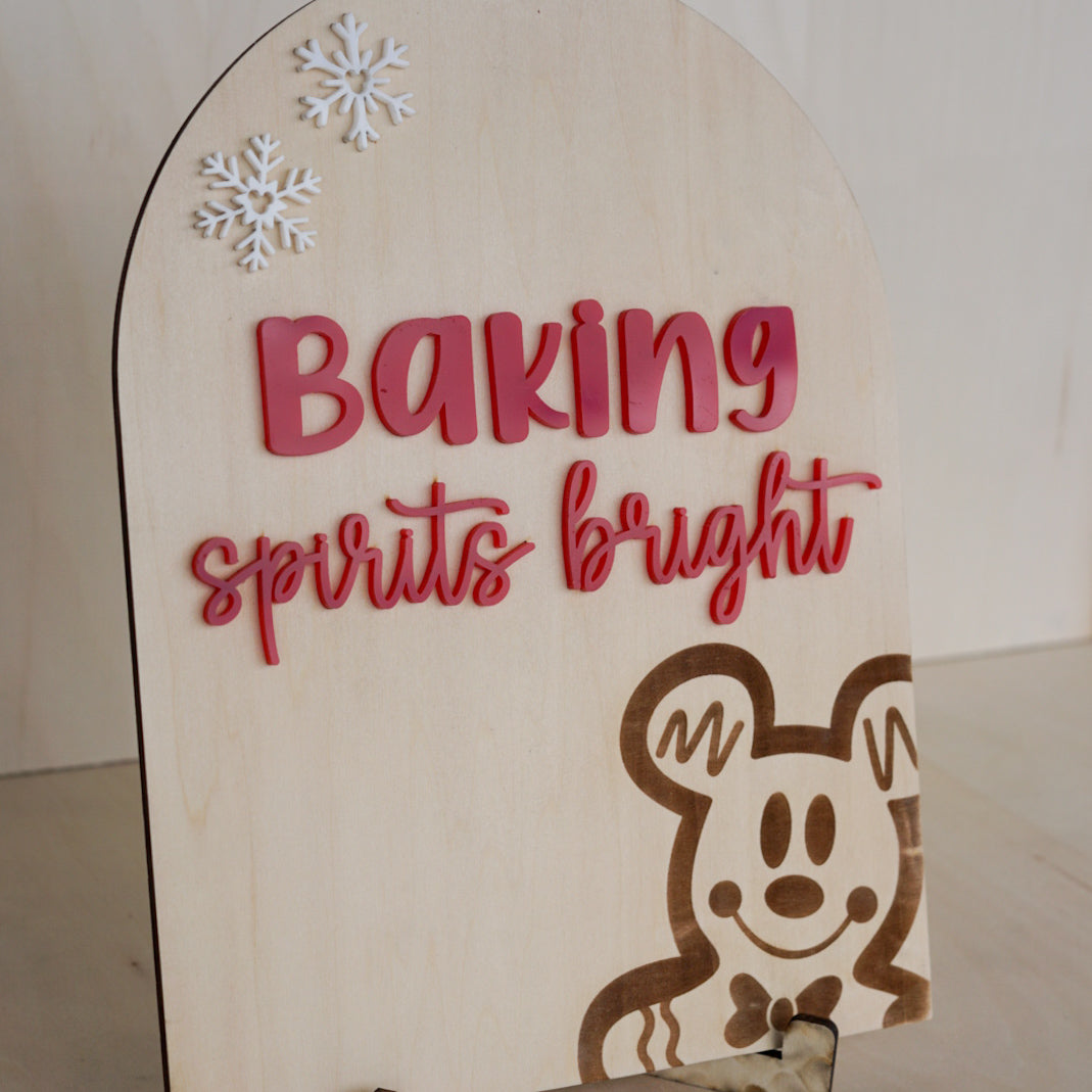 Baking Spirits Shelf Sign