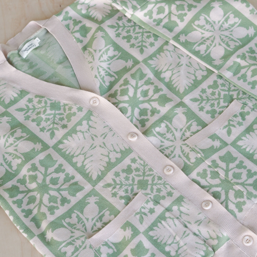 Green Mouse Quilt Cardigan