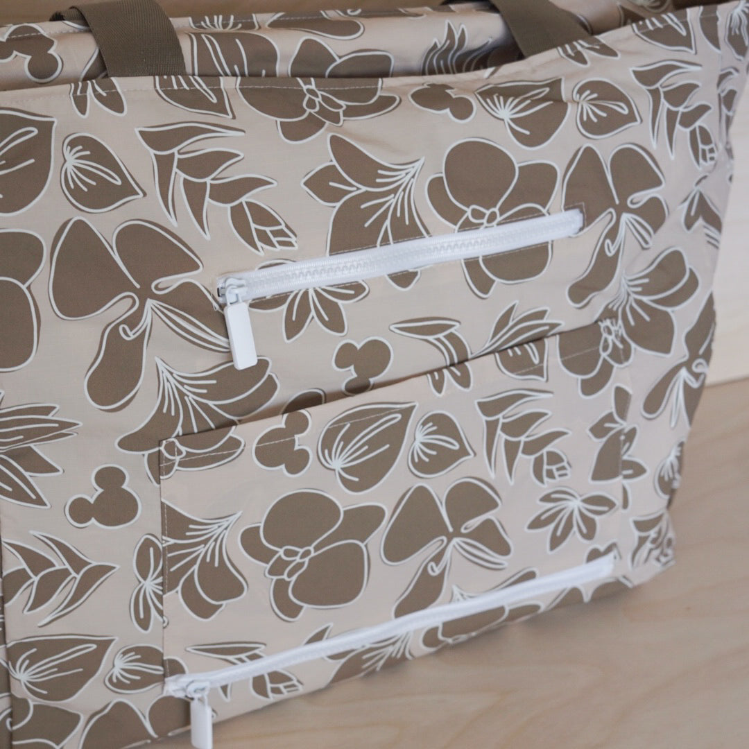 Floral Nylon Travel Tote