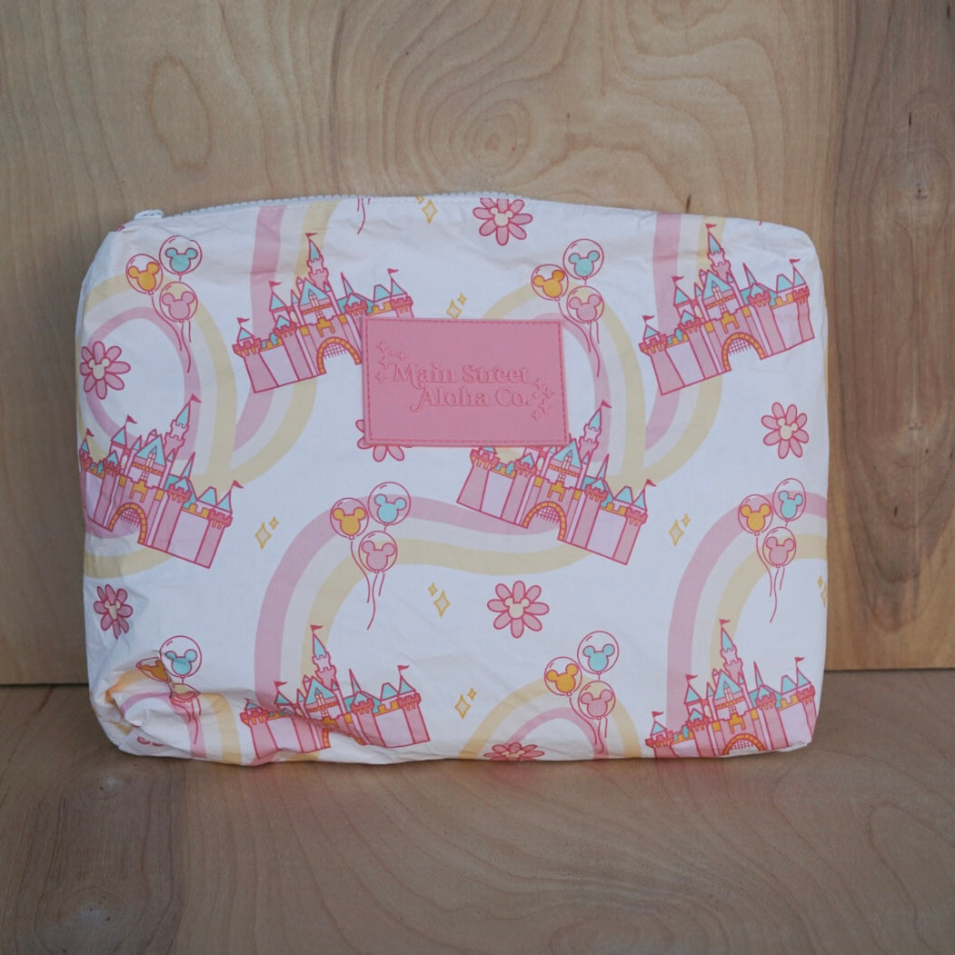 Pink Castle Zipper Pouch