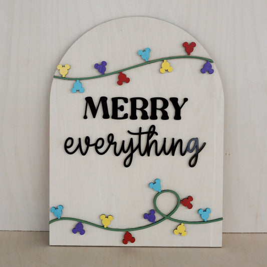 Merry Everything Shelf Sign