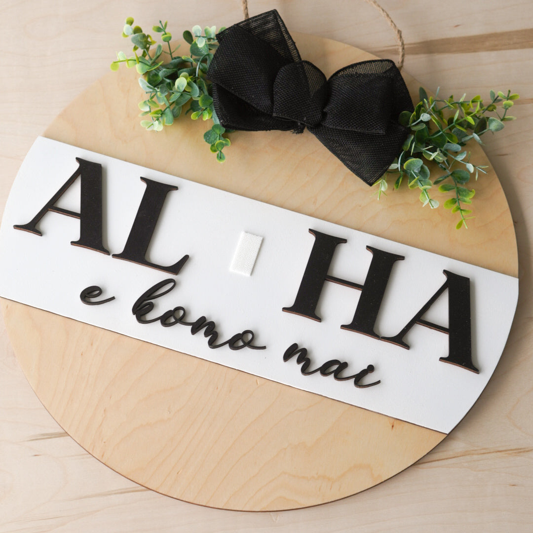 Aloha Interchangeable Door Sign
