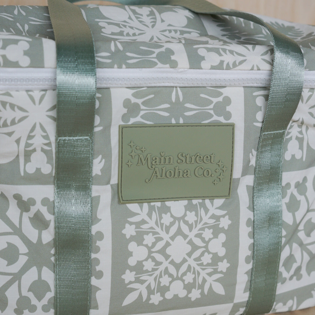 Green Mouse Quilt Nylon Cooler