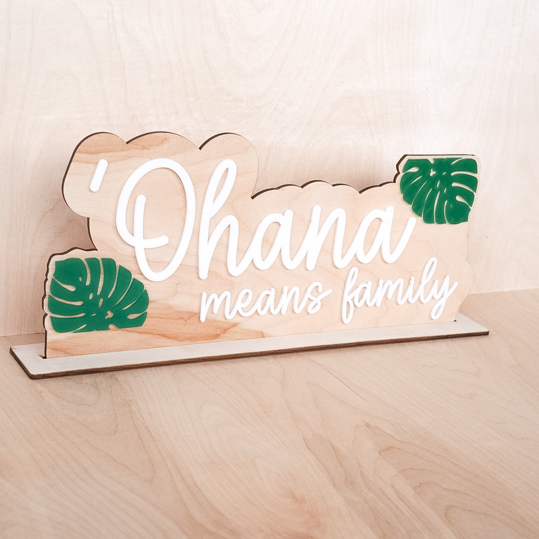 Ohana Shelf Sign