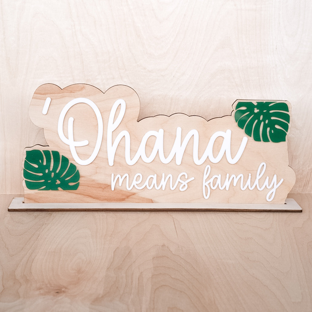 Ohana Shelf Sign