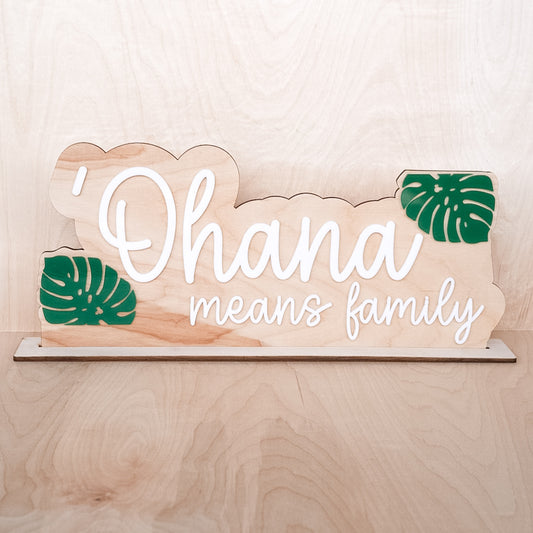Ohana Shelf Sign