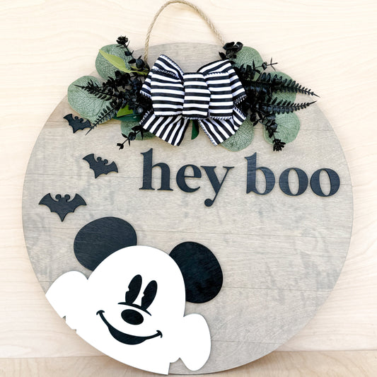 Hey Boo Door Sign