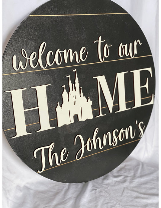 Custom Castle Home Sign